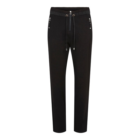 Women's Black Pants Size 14 I'CONA Athleisure Stretchy Athletic Straight Leg NWT - Picture 1 of 3